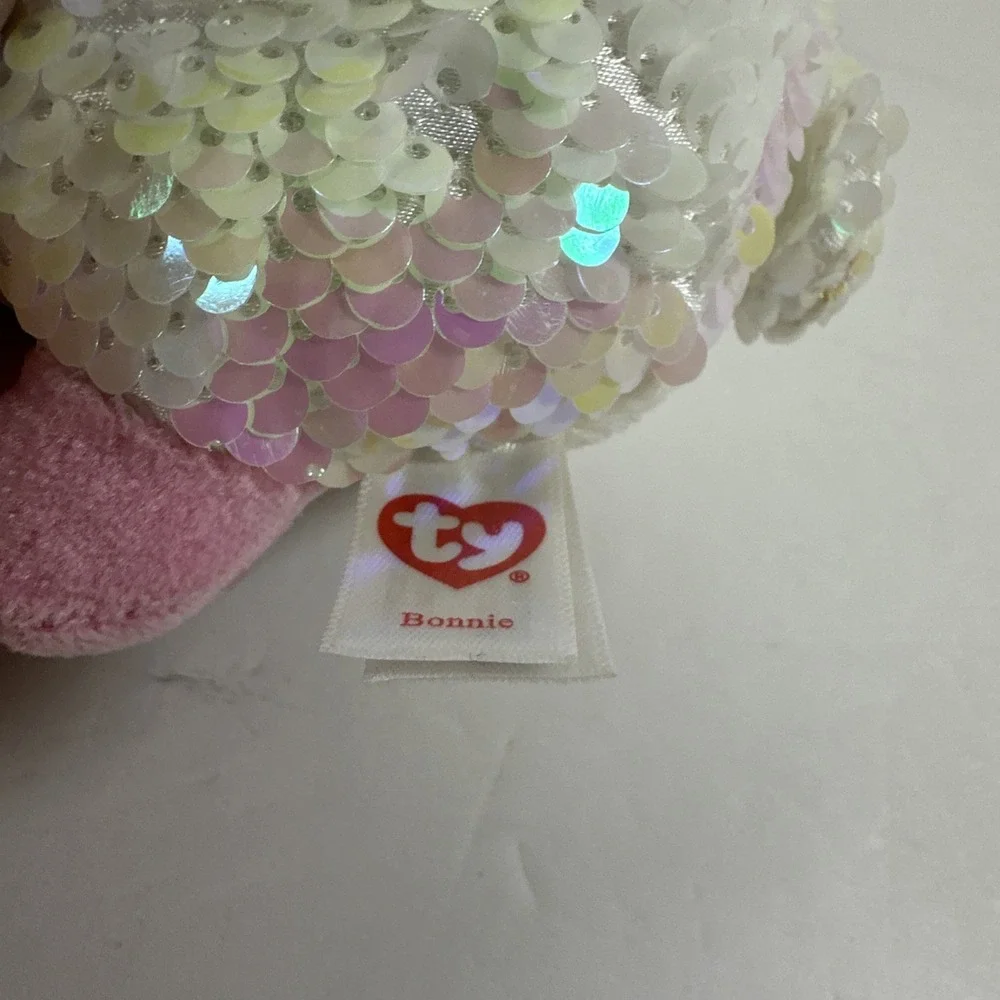 Ty Beanie Boos Bonnie Sequin Bunny Rabbit Flippables 7